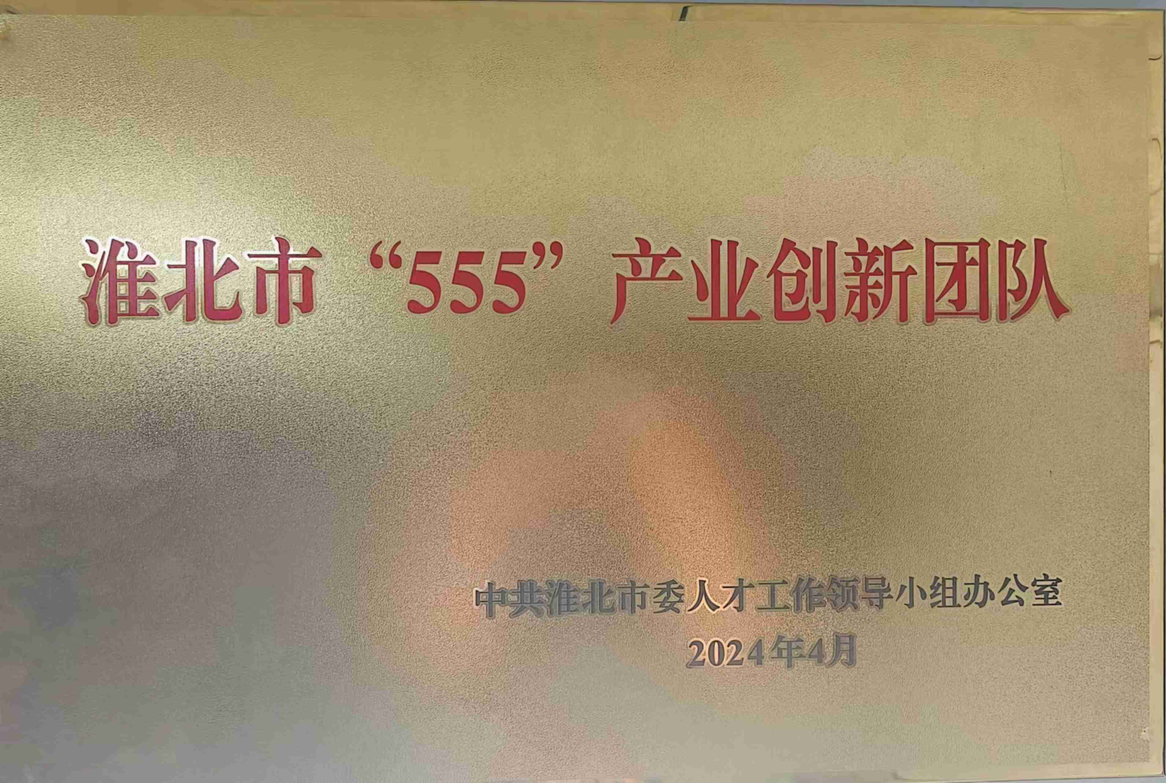 2024年度淮北市“555”產(chǎn)業(yè)創(chuàng)新團隊